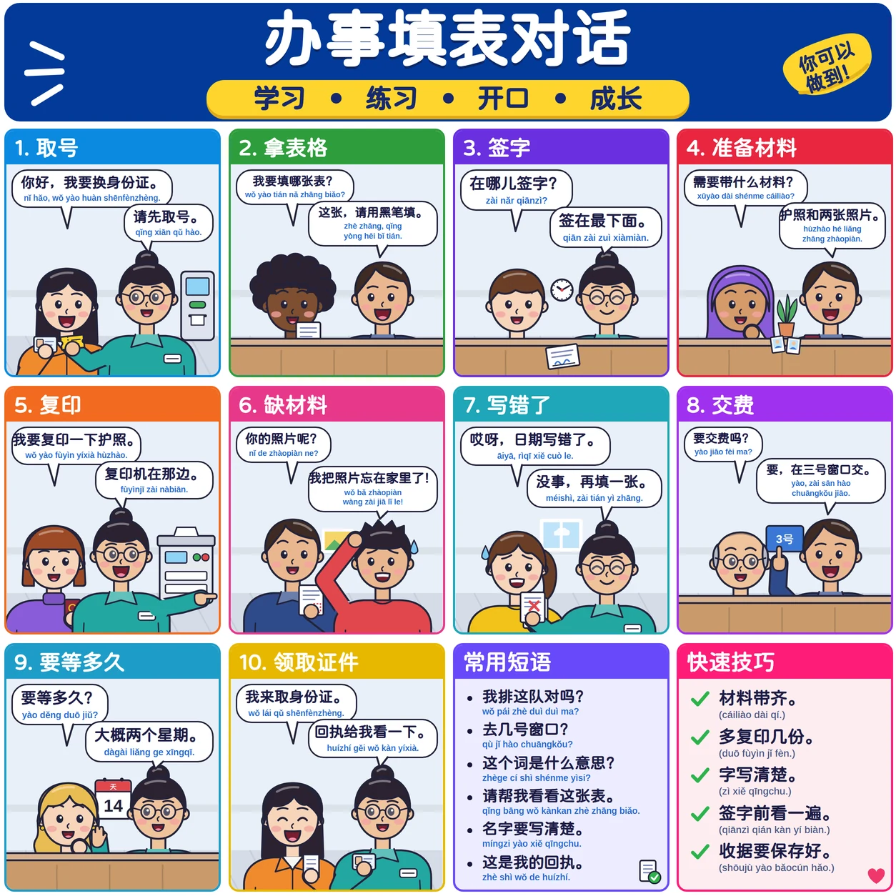 办事填表对话