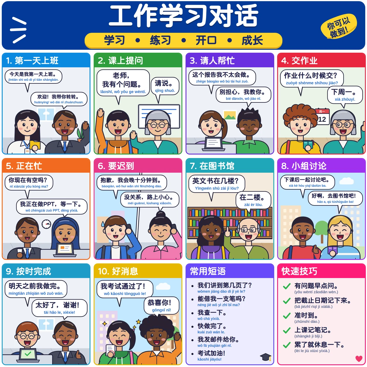 工作学习对话