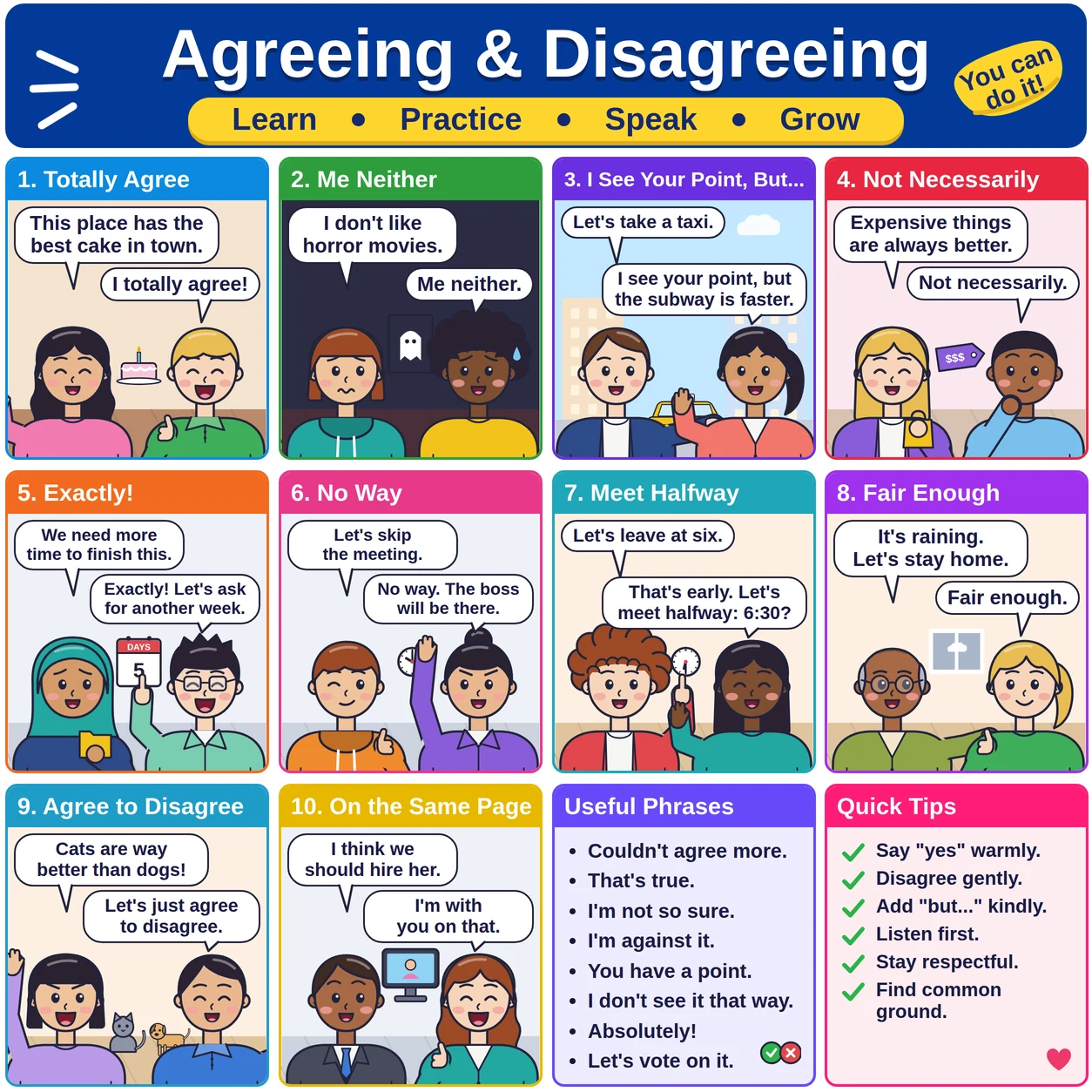 Agreeing & Disagreeing