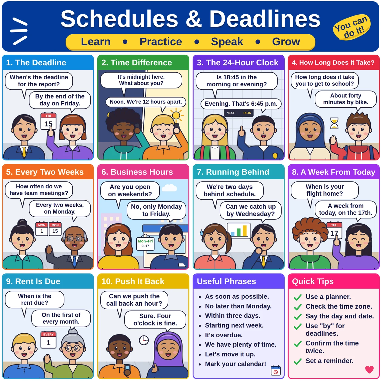 Schedules & Deadlines